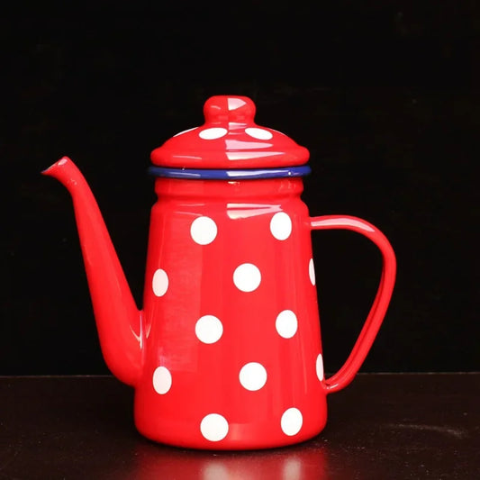 1.1L Enamel Coffee Pot – Durable & Stylish