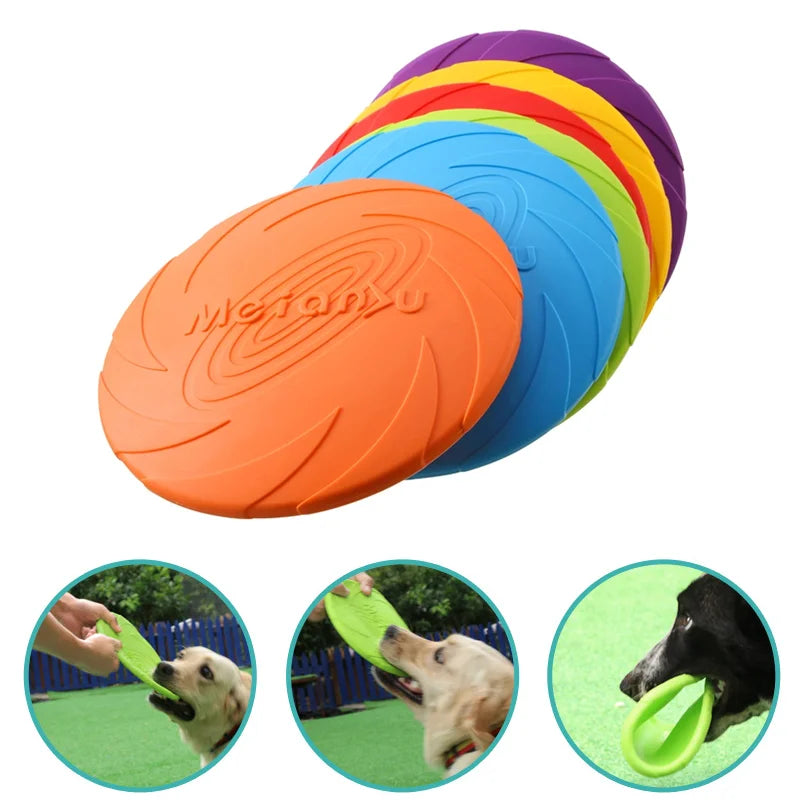 Pet Flying Disc - Durable, Bite-Resistant Silicone Toy for Dog Training and Outdoor Fun