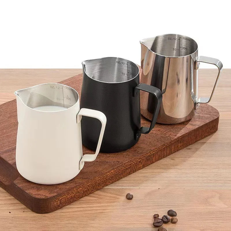 Premium Stainless Steel Milk Frothing Pitcher with Scale – Ideal for Baristas, Cappuccinos, and Creamy Lattes