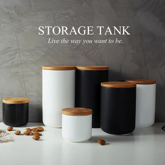 Nordic Ceramic Storage Jars Set with Lids – Ideal for Coffee, Tea, Spices & Food Storage, 260ml & 800ml