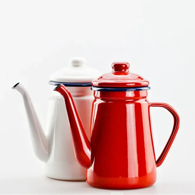 1.1L Enamel Coffee Pot – Durable & Stylish