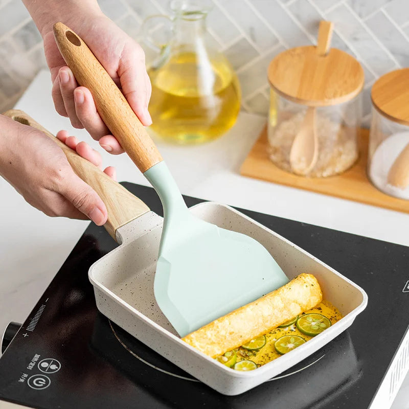 Silicone Cooking Utensils –  Meat & Egg Turner, Pizza, Kitchen Tools